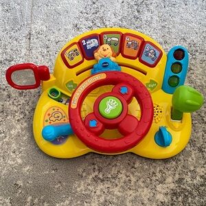 Interactive Steering Wheel Toy - Red, Yellow, and Blue